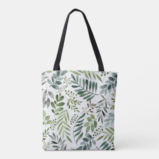 Botanische Waterverf lekt  Tote Bag (Achterkant)