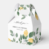 Botanische Waterverf Lemon en Greenery Wedding Bedankdoosjes (Achterkant)