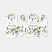 Botanische Waterverf Lemon en Greenery Wedding Bedankdoosjes (Uitgevouwen)