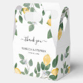 Botanische Waterverf Lemon en Greenery Wedding Bedankdoosjes (Geopend)