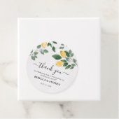 Botanische Waterverf Lemon en Greenery Wedding Bedankjes Labels (In situ)