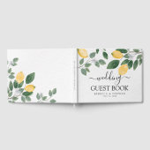 Botanische Waterverf Lemon en Greenery Wedding Gastenboek (Volledig)