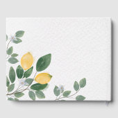 Botanische Waterverf Lemon en Greenery Wedding Gastenboek (Achterkant)