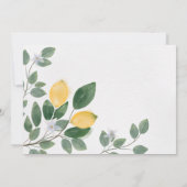 Botanische Waterverf Lemon Greenery Couple Shower Kaart (Achterkant)