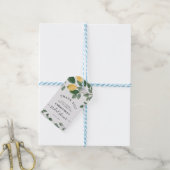 Botanische Waterverf Lemon & Greenery Dank u Cadeaulabel (Met Touw)