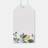Botanische Waterverf Lemon & Greenery Dank u Cadeaulabel (Achterkant)