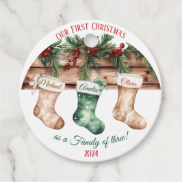 Botanische Waterverf met elegante kerst Bedankjes Labels