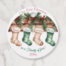 Botanische Waterverf met elegante kerst Bedankjes Labels