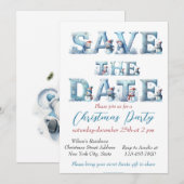 Botanische Waterverf met elegante kerst Kaart (Voorkant / Achterkant)