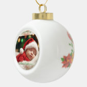 Botanische Waterverf met elegante kerst Keramische Bal Ornament (Rechts)