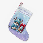 Botanische Waterverf met elegante kerst Kleine Kerstsok (Voorkant (Hangend))