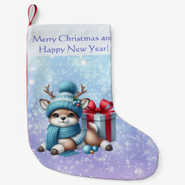 Botanische Waterverf met elegante kerst Kleine Kerstsok