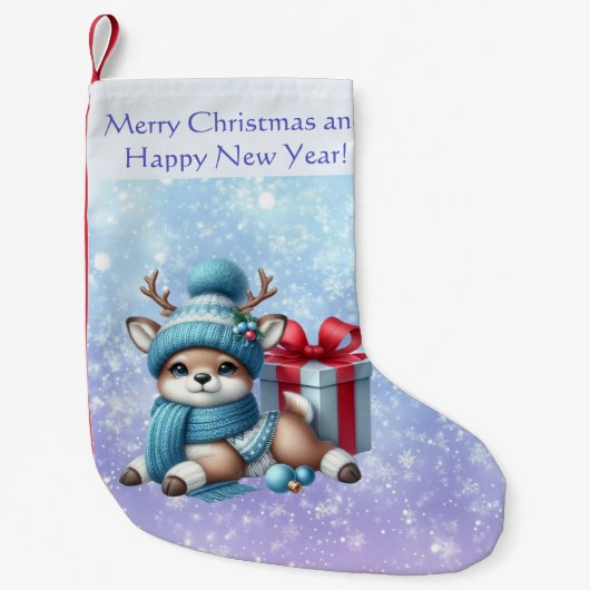 Botanische Waterverf met elegante kerst Kleine Kerstsok (Voorkant)