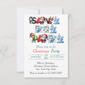 Botanische Waterverf met elegante kerst Save The Date (Voorkant)