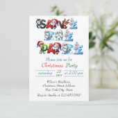 Botanische Waterverf met elegante kerst Save The Date (Staand voorkant)