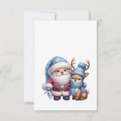 Botanische Waterverf met elegante kerst Save The Date (Achterkant)