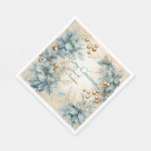 Botanische Waterverf met elegante kerst Servet (Hoek)