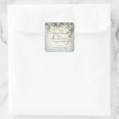 Botanische Waterverf met elegante kerst Vierkante Sticker (Tas)