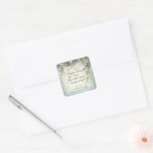 Botanische Waterverf met elegante kerst Vierkante Sticker (Envelop)