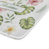 Botanische waterverf met naamplaat snijplank (Hoek)