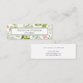 Botanische Waterverf Mini Visitekaartje (Voorkant / Achterkant)