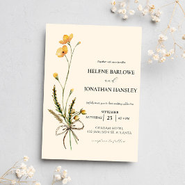 Botanische Waterverf Moderne rustieke elegante bru Kaart