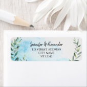 Botanische Waterverf olijfbladeren trouwe bruiloft Etiket (Insitu)