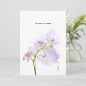 Botanische Waterverf Orchidee bruiloft uitnodiging (Staand voorkant)