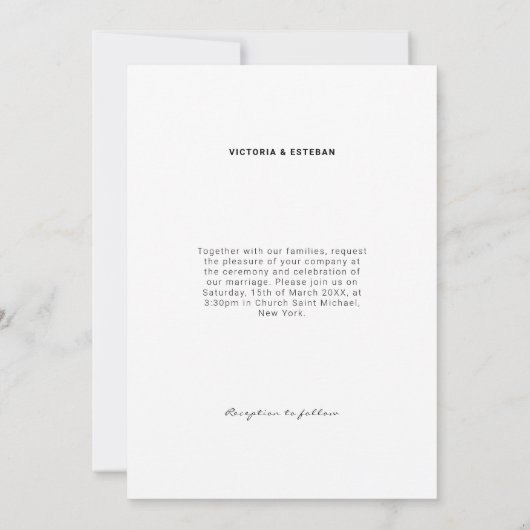 Botanische Waterverf Orchidee bruiloft uitnodiging (Achterkant)