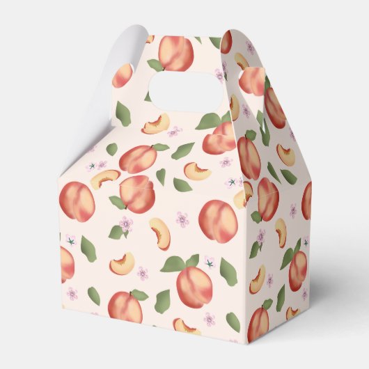 Botanische Waterverf Perziken & Bloesems Bedankdoosjes (Achterkant)