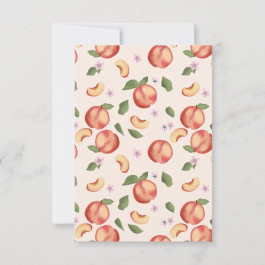 Botanische Waterverf Perziken & Bloesems Bedankkaart (Achterkant)