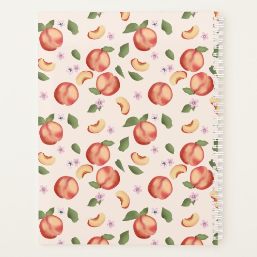 Botanische Waterverf Perziken & Bloesems Dagboek Planner (Achterkant)