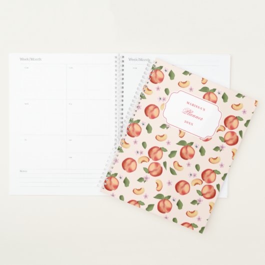 Botanische Waterverf Perziken & Bloesems Dagboek Planner (Display)