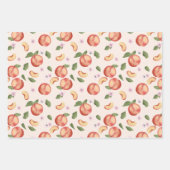 Botanische Waterverf Perziken & Bloesems Inpakpapier Vel (Voorkant 3)