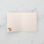 Botanische Waterverf Perziken & Bloesems Kaart (Binnen)