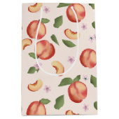 Botanische Waterverf Perziken & Bloesems Medium Cadeauzakje (Voorkant)