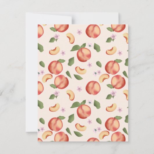 Botanische Waterverf Perziken & Bloesems Notitiekaartje (Achterkant)