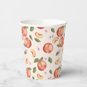 Botanische Waterverf Perziken & Bloesems Papieren Bekers (Links)
