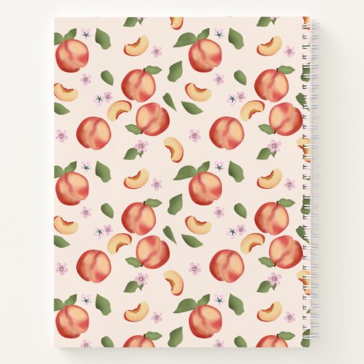 Botanische Waterverf Perziken & Bloesems Recept Notitieboek (Achterkant)