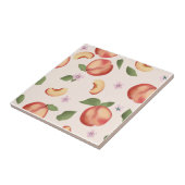 Botanische Waterverf Perziken & Bloesems Tegeltje (Zijkant)