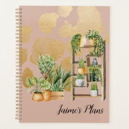 Botanische Waterverf Plant Script Name Blush Planner
