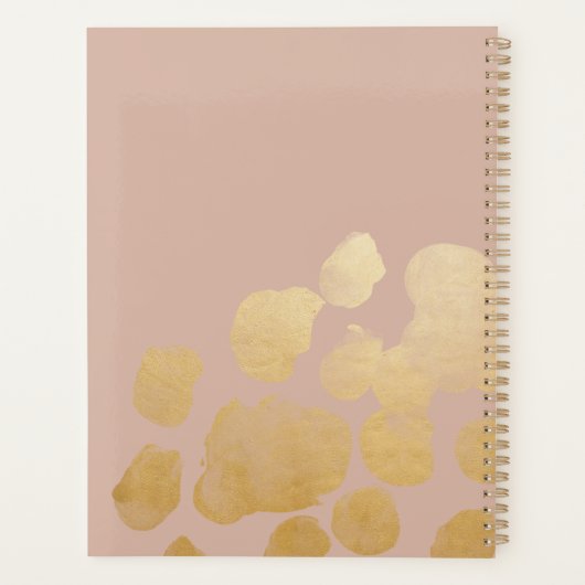 Botanische Waterverf Plant Script Name Blush Planner (Achterkant)