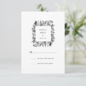 Botanische Waterverf RSVP-kaart RSVP Kaartje (Staand voorkant)