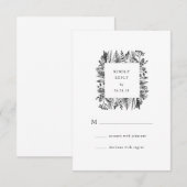 Botanische Waterverf RSVP-kaart RSVP Kaartje (Voorkant / Achterkant)