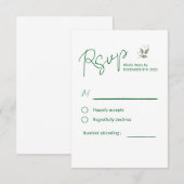 Botanische waterverf RSVP kaartje (Voorkant / Achterkant)