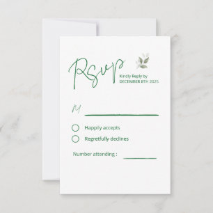 Botanische waterverf RSVP kaartje