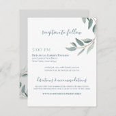 Botanische Waterverf Sage en Dusty Blue Vine info Informatiekaartje (Voorkant / Achterkant)