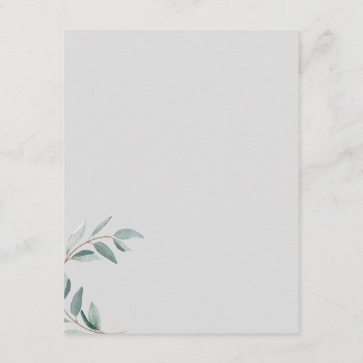 Botanische Waterverf Sage en Dusty Blue Vine info Informatiekaartje (Achterkant)