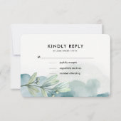 Botanische Waterverf Schilderen Bruiloft RSVP Kaar (Voorkant)