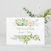 Botanische Waterverf Splash Bedankt | (Staand voorkant)